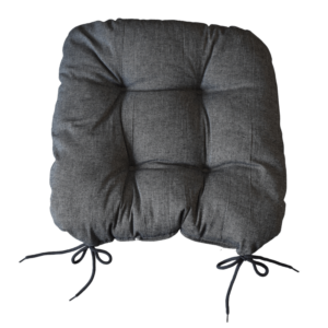 Set 4 perne cu snur pentru scaun de gradina, tesatura, 40x40x8 cm