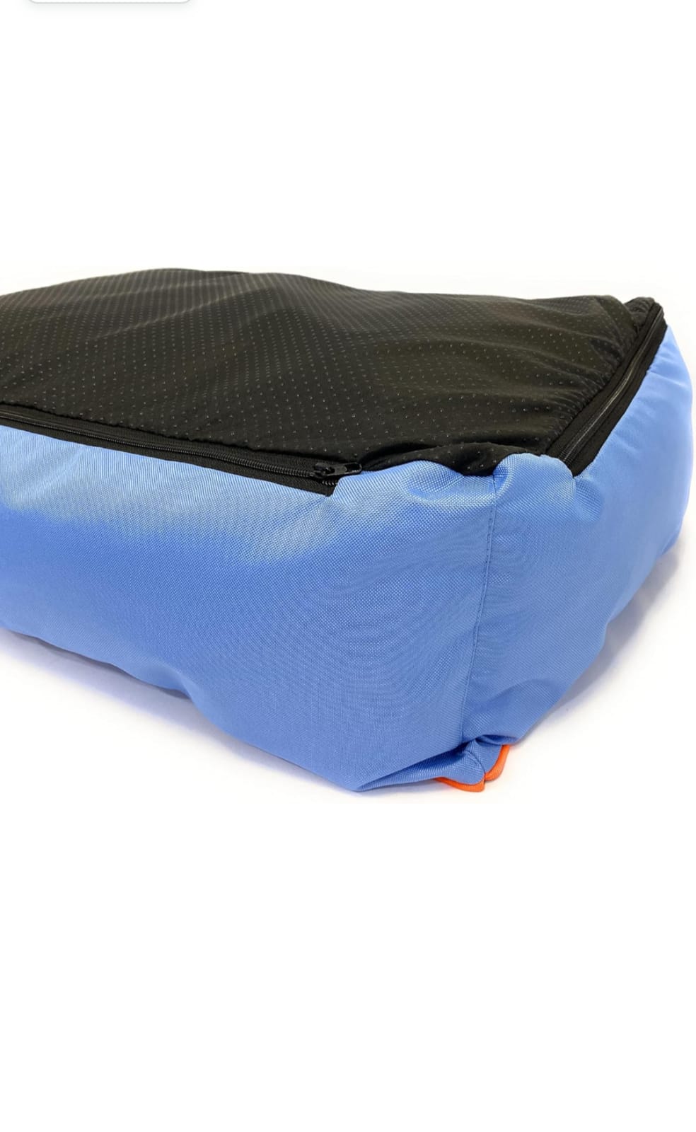 Culcus pentru caini si pisici, 60x40x20cm (exterior), cu perne detasabile, material pufos si impermeabil - Albastru - imagine 2