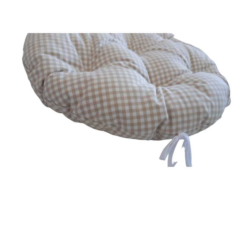Perna cu snur pentru scaun de gradina, tesatura bumbac 100%, diametru 52 cm, 6 cm grosime Multicolor - imagine 4
