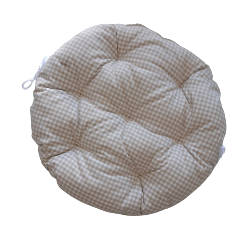 Perna cu snur pentru scaun de gradina, tesatura bumbac 100%, diametru 52 cm, 6 cm grosime Multicolor - imagine 2