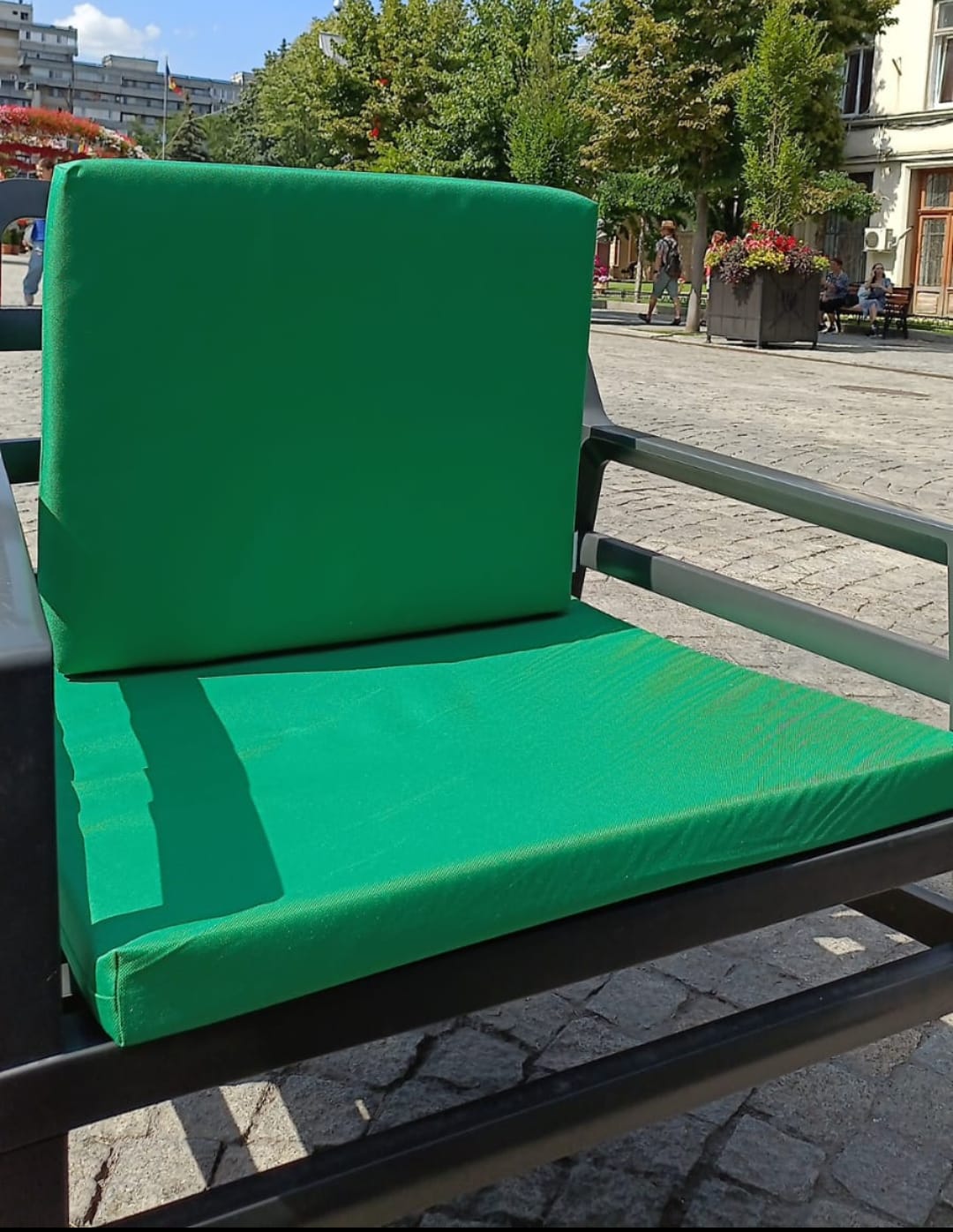 Set 4 perne pentru mobilier gradina RATAN, COLORADO, NEBRASKA, ALABAMA , 56x49x4cm, impermeabil - Verde - imagine 8