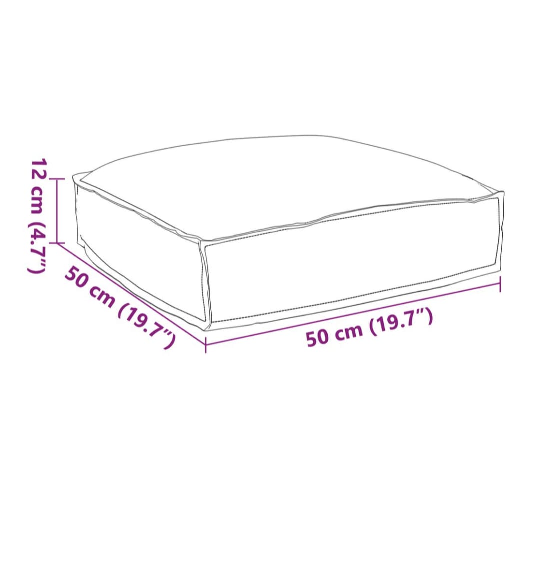 Perna de Sezut pentru Palet Antracit 50 x 50x 12 cm Oxford Impermeabil - imagine 6